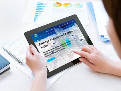 Redesign of the home page. Mockup ipad adaptive design bussines company profile corporate design ipad mockup redesign tablet ui ux web webdesign website