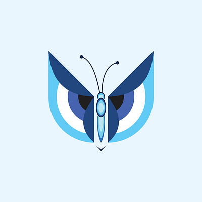 butterfly logo with owl design abstract butterfly logo creative design graphic illustration logo owl design vector