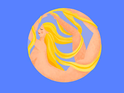 spirit of the moon flat illustration illustration moon procreate woman