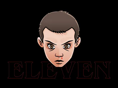 Eleven - Stranger Things adobe adobe illustrator design eleven illustration illustrator netflix strangerthings vector vector art vectorart