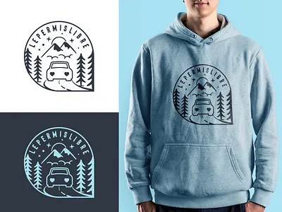 Lepermislibre - Logo 🚙 bleu branding car clothing fashion fatma aroua identity illustration lepermislibre logo logodesign mark tee shirt typography