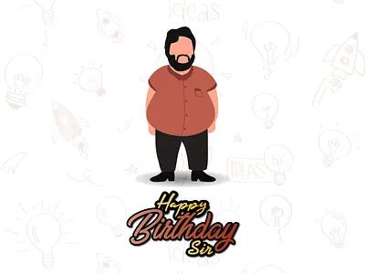 Custom Birthday wish Illustration birthday character illustration custom illustration cute illustraion wish wish for teacher