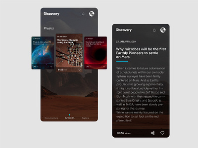 discovery app app app design appscreen information app ui