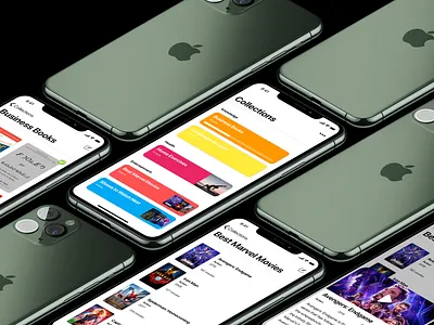 Collections app design ios iphone sketch swift ui