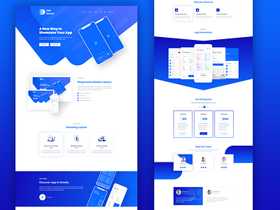 App Master Banking App Landing Page ai illustration landingpage mobile app mobile banking modern design responsive ui uidesign ux uxdesign web template website template