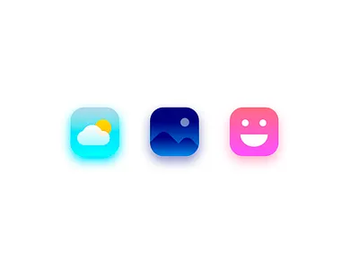 Weather icons app icon illustration ui