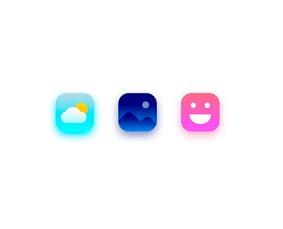 Weather icons app icon illustration ui