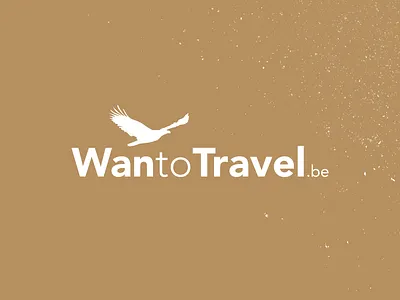 Logo WanToTravel branding logo travel typography vector