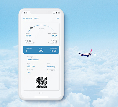 Daily UI 24: Boarding Pass 024 app boarding pass dailyui dailyuichallenge design flight illustration interface ui user ux wallet