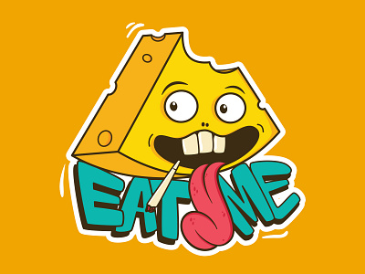 Eat Me - Cheese Illustration cheese design eatme graffiti graffiti art graffiti digital hand lettering illustration illustrations illustrator lettering smoking sticker vector yellow