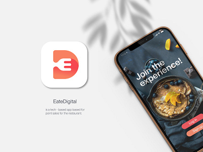 Mobile app logo branding brandmark dribbbleshot food gradient icon logo logodesign logodesigner mobile app restaurant symbol vector