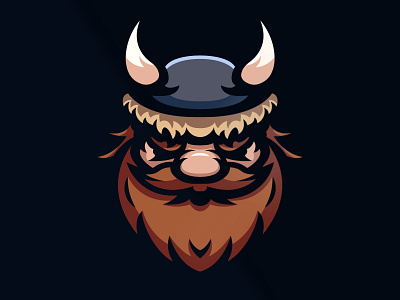 Dwarf branding dwarf fantasy icon illustration illustrator logo mascot mascot design ui vector viking