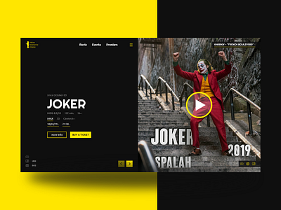 Yellow Submarine Cinema black cinema joker ui ux uxui yellow