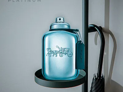 coach platinum advertisement perfume product design scent