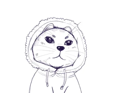 MRT Sketch 7 2d 2d art cat cute design drawing face illustration indentity jacket sketching