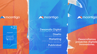 Brand design for mcontigo, based in Spain. art direction brand branding communication design graphic design identity design poster