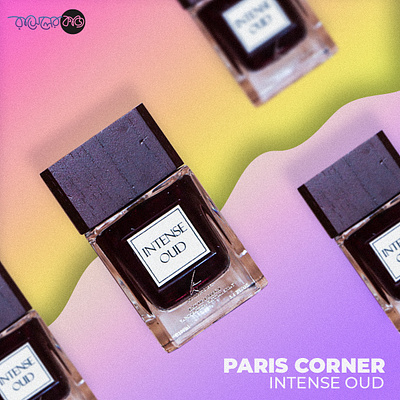 Paris Corner Intense Oud advertisement design perfume product design scent