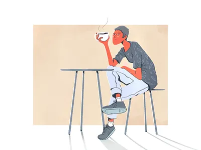 Coffee cel celanimation coffee coffee cup design flat illustration mdcommunity mgcollective motiondesign photoshop