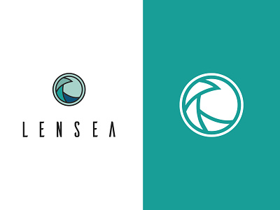 Lensea Logo art direction branding camera camera logo design identity branding illustration lense lense logo logo typography video video logo