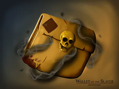 D&D Armory 006 - Wallet of the Slayer dnd dndarmory dungeonsanddragons fantasy illustration skull
