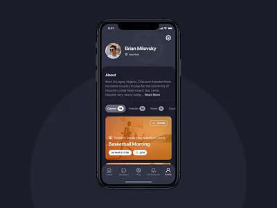 3x3 | Messages animation app application ball basketball court dark theme design ios mobile motion sports startup ui