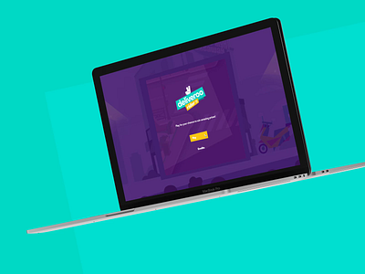 Deliveroo Rider #3 - Desk Version 🛵🌮 animation art direction art direction design branding concept delivery app fun game game art illustration interaction interface mobile mobile first mobile ui purple turquoise typography ui design ux design