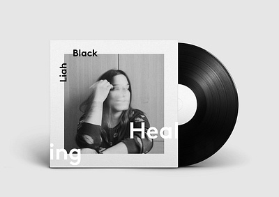 Liah Black Vinyl design graphic design minimal typography vinyl vinyl cover