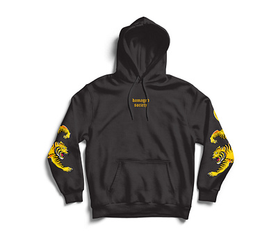 Hoodie Concept / DMGEDSOCIETY apparel clothing concept art hoodie hoodie mockup japenese tiger