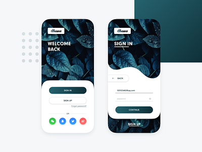 sign in / sign up app iphonex login sign sign in sign up signin signup ui ux