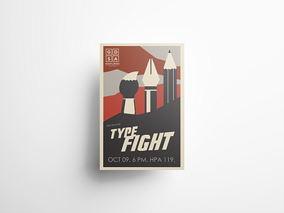 Typefight Poster Design fightclub gdsa poster poster art typefight ucf