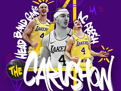 Alex Caruso alex caruso basketball caruso graffiti hip hop illustration la lakers nba sports street street art