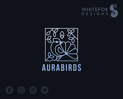 Aurabirds Logo bird branding design logo nature vector wild