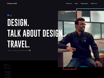 Design Portfolio - Website dark dark mode design flat iconography landing page landing page concept minimal photo portfolio typography ui ux website websites