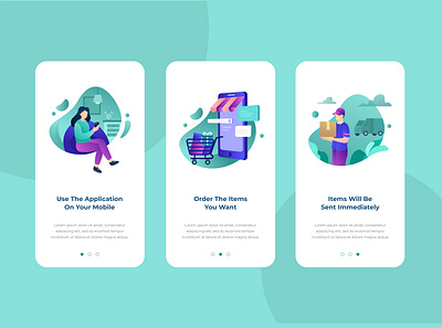 Shopping Illustration app app design app illustration flat green green app illustration illustrator online store onlineshopping registration shipping shop shopping illustration step by step ui ui design uidesign ux web