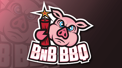 BnB BBQ branding cartoon illustration design esportslogo illustration logo logo design vector