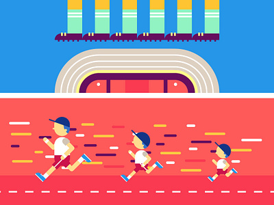 En La Cancha futball illustration running