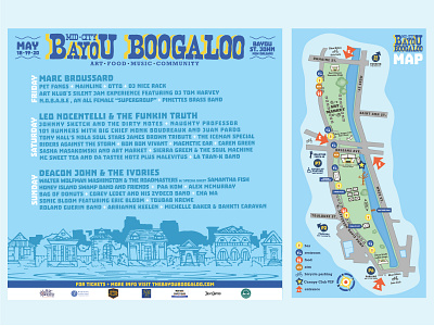 Bayou Boogaloo Map and Line-up bayou boogaloo houses map music festival new orleans