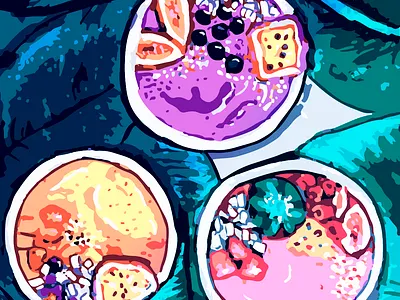 Fruit Bowls design illustration