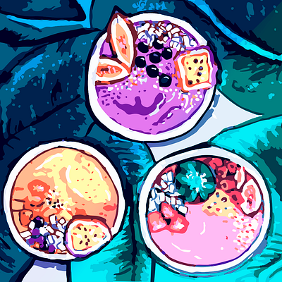 Fruit Bowls design illustration