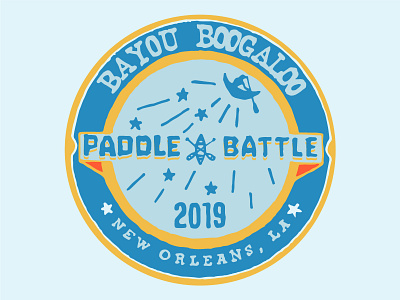 Paddle Battle Shirt Design blue canoe kayak music festival new orleans paddle