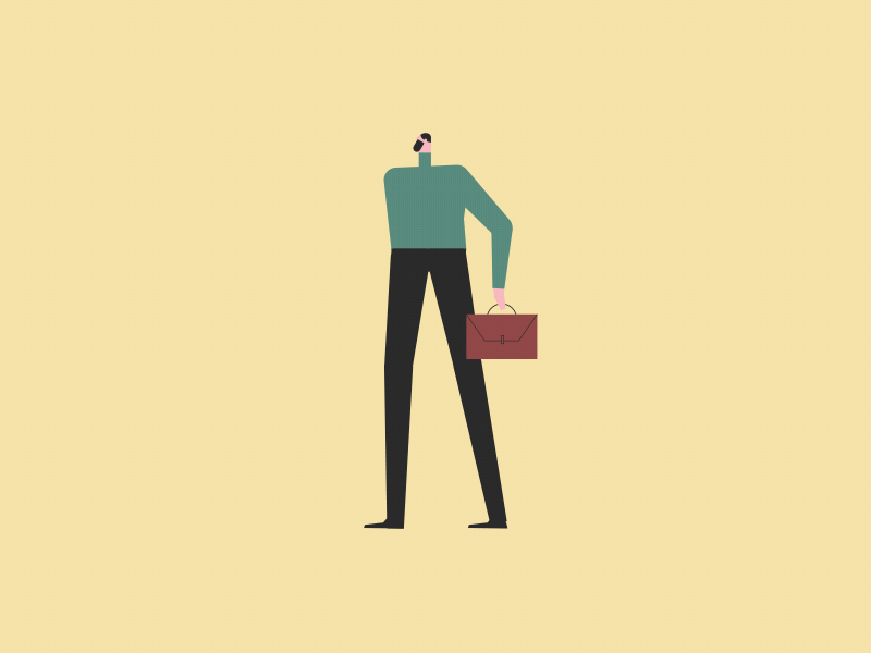 Casually walking animated animation design flat illustration motion motion design vector