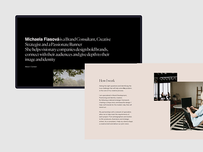 Portfolio Design - Michaela Fiasova agency branding animation brand agency brand identity design design agency minimal portfolio portfolio site typography ui uidesign uiux ux web website