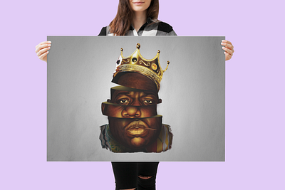 BIGGIE ---[T-SHIRT/POSTER] 2pac affiche artwork biggie smalls digital art head legend old school photoshop poster poster design rip sliced t shirt t shirt design tupac tête wear