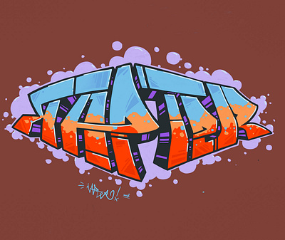 Graffiti digital graffiti hiphop ipad procreate rapter