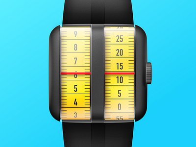 [cm] watch cm concept fat illustraion ruler watch