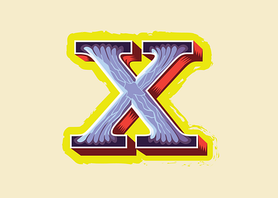 36 Days of Type -- X for Xerces (butterfly) butterfly illustration letter x typography