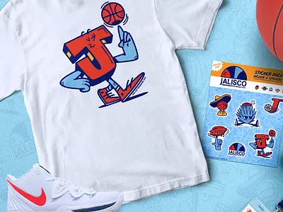 Basketball Kit agave basketball basketball logo character character design characterdesign guadalajara illustration j jalisco letter mariachi maxibasket mexico national league stickerpack stickers tequila tortaahogada