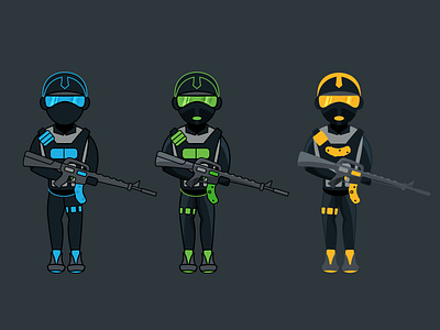 S.W.A.T. Boys awesome callofduty cod counterstrike cs esports game gaming google icon illustration m4 mascot nice police soliders swat ui ux