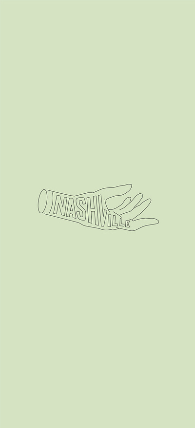 Nashville Helping Hand hand hand lettering illustration letter lettering nashville type typography vector