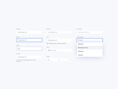 Day 1043 Input Styles UI Design date picker error input form form design form ui ildiesign input input design input styles input types input ui password input style guide ui ui design ui kit ux
